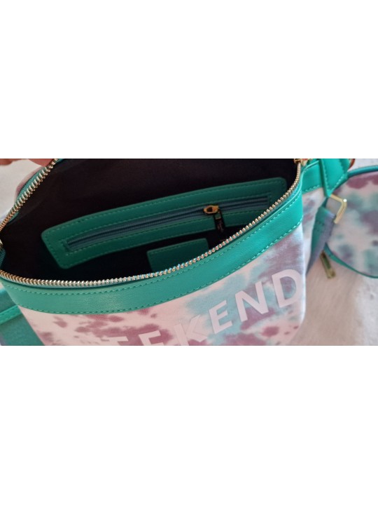 sac banane week end vert tie and die avec porte monnaie