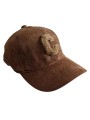 Casquette camel effet daim, logo "C" en bouclette camel