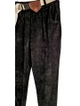 PantaJogg noir, matière style velours côtelé, ultra confort, coupe baggy, qui combine sport chic et décontraction!