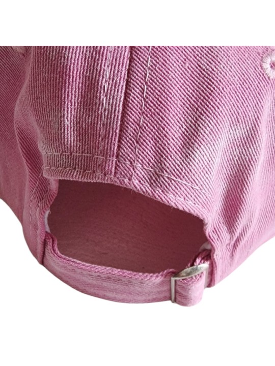 Casquette rose baby, "fashion essential" de vos tenues, logo NY rose .