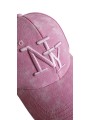 Casquette rose baby, "fashion essential" de vos tenues, logo NY rose .