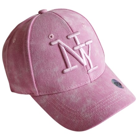 Casquette rose baby, "fashion essential" de vos tenues, logo NY rose .